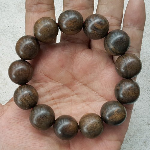 Pulsera de madera de agar etoxilón de 18 mm indonesio Gaharu Buaya 13 cuentas madera de aloe - Imagen 2 de 8