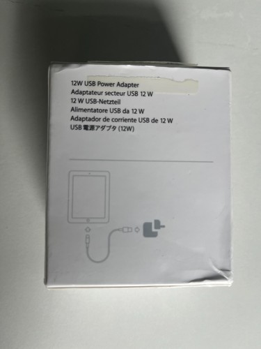 100% Genuine Original Apple iPad 4th Gen - 12W USB Power Adapter Charger (A1401) - Picture 3 of 4