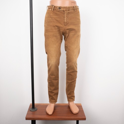Pt01 PT Torino Men's MADISON Cotton Chino Slim-Fit Brown Pants Size 48 / M 