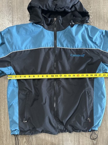 Vintage Carnival Windbreaker Alaska Light Blue & Black Full Zip Lining Size S 🚢 - Picture 6 of 6