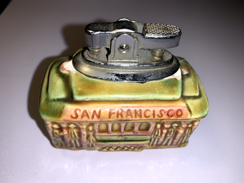 San Francisco Streetcar Lighter SNCO Japan Doubles as Toothpick Holder - Picture 6 of 8