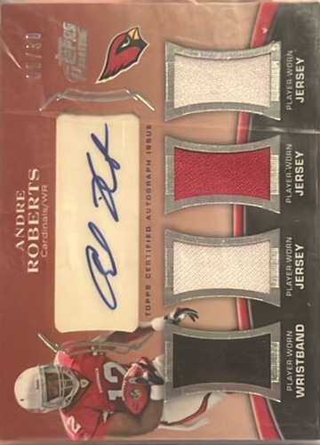 2010 Topps Prime Autographed Relics Level 4#PL4-AR Andre Roberts - Picture 1 of 2