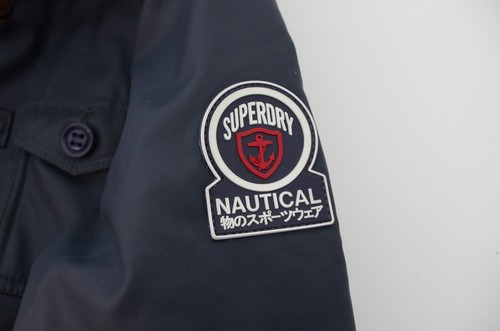 Superdry Mujer Boating Nautical Impermeable Speedboat Chaqueta Reino Unido Pequeña Azul Marino - Imagen 9 de 13
