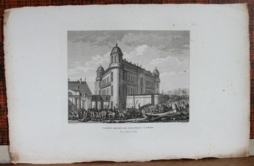 Eau forte CANONS AMENES DE CHANTILLY A PARIS Prieur Berthault - Bild 3 von 3