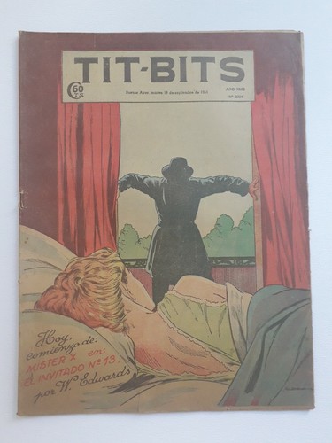 MISTER X! - TIT-BITS #2204 (1951) - ORIGINAL COMIC IN SPANISH - ARGENTINA