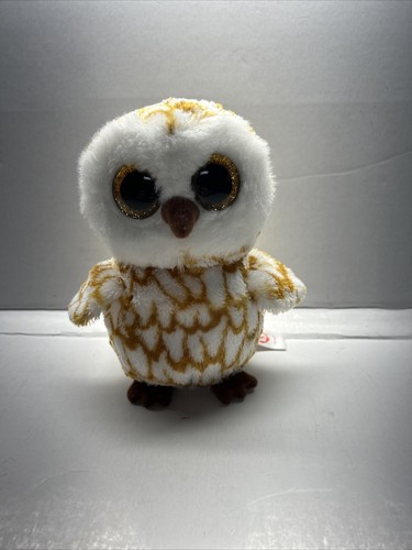 Ty Beanie Boos 6" Swoops the Brown and White Owl Glitter Eyes