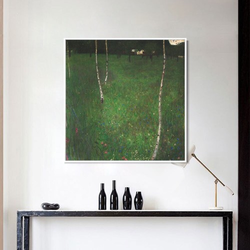 Lienzo enmarcado impresión giclee arte granja con abedules por Gustav Klimt - Imagen 9 de 17