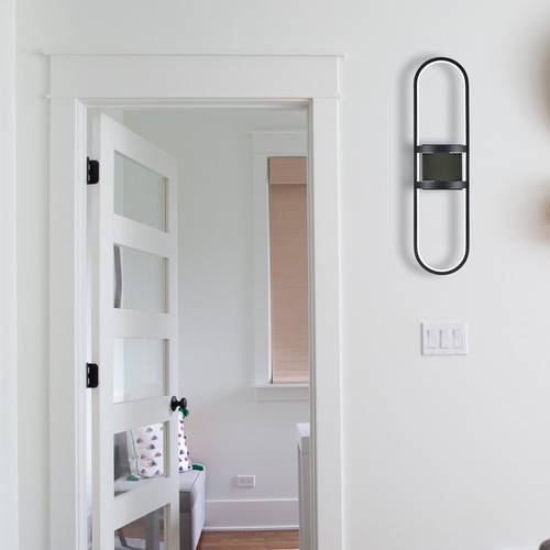 Black LED Wall Sconce Modern Wall Light Indoor - Picture 8 of 10