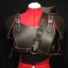 Halloween Medieval Leather Corset Larp Handmade Corset Armor Cosplay Costume