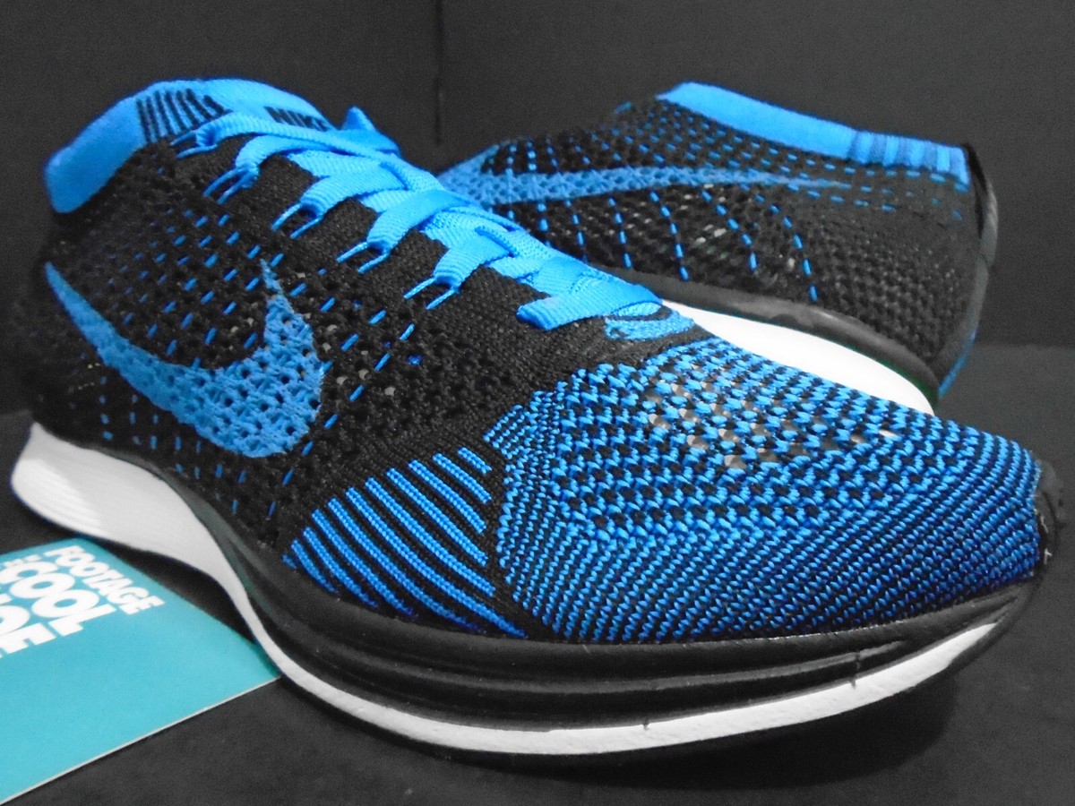 NIKE FLYKNIT RACER JORDAN PACK ROYAL BLACK PHOTO BLUE MULTICOLOR 526628-001 