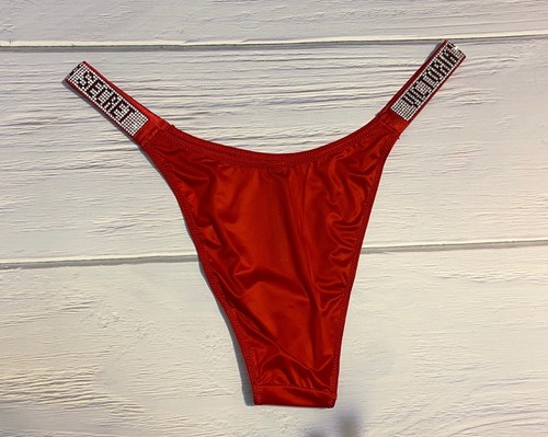 Victoria’s Secret Sexy Shine Strap Push Up Bra Brazilian Panty Set Smooth Red - Picture 4 of 4
