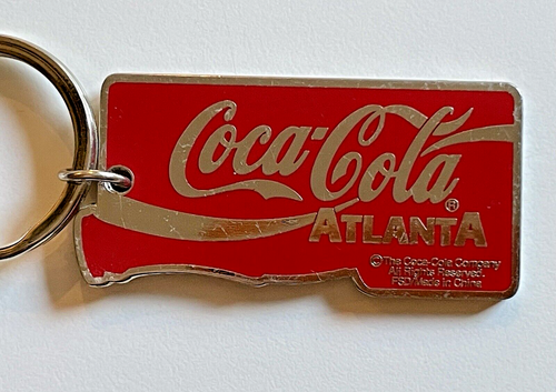 Coke Coca Cola "Chris" Atlanta Polar Bear Metal Keyring Keychain Soda Pop - Picture 3 of 8