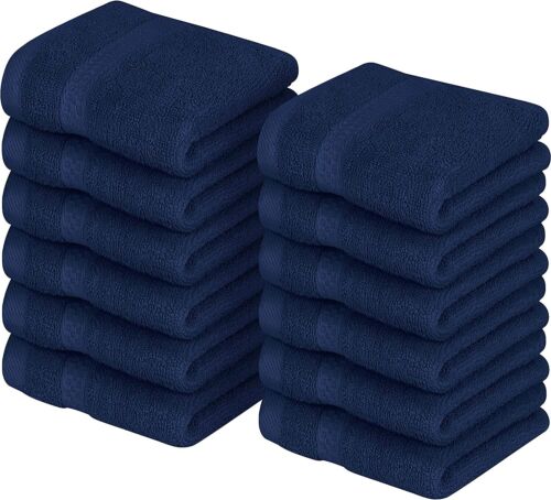 600 GSM 12 Pack Premium Cotton Washcloth Set 12 x 12 Inches Utopia Towels - Picture 67 of 71