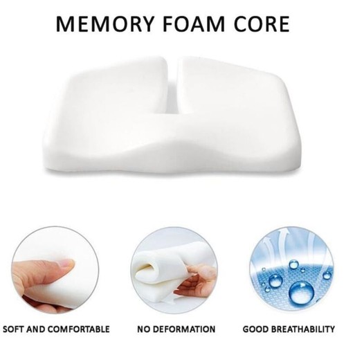 Cushion Seat Pillow Orthopaedic Coccyx Back Pain Relief Memory Foam Office Chair - Picture 4 of 10