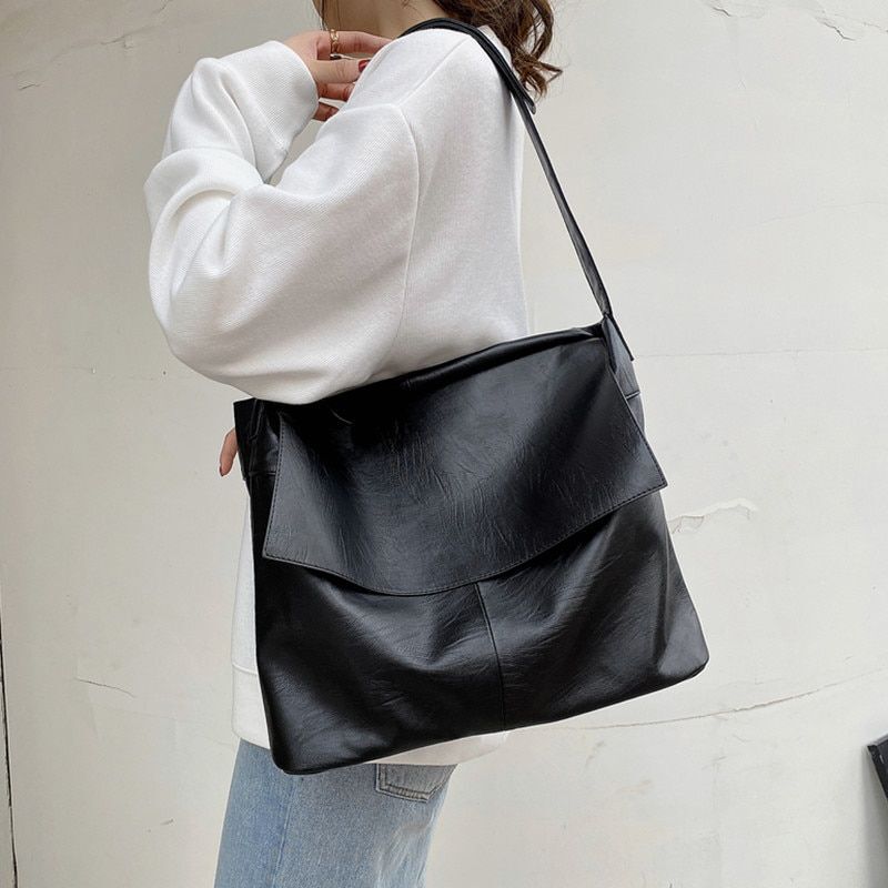 Big Bag High Quality Soft Synthetic Leather Messenger Shoulder Bag