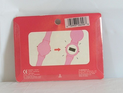 Hello Kitty Ring Watch Digital Vintage Sanrio Germany 1996 NIP - Picture 2 of 6