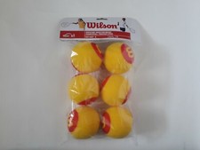 Wilson Starter Foam Tennis Balls Kids ITF Approved WRZ259300 Mini 6 Pack 