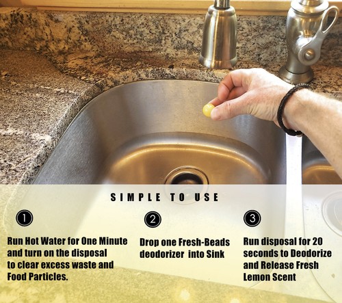 60-Count Sink Garbage Disposal Cleaner, Freshener & Deodorizer Lemon Scent Capsu - Picture 3 of 3