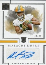 MALACHI DUPRE 2017 PANINI IMPECCABLE ROOKIE AUTO RC /75 GREEN BAY PACKERS