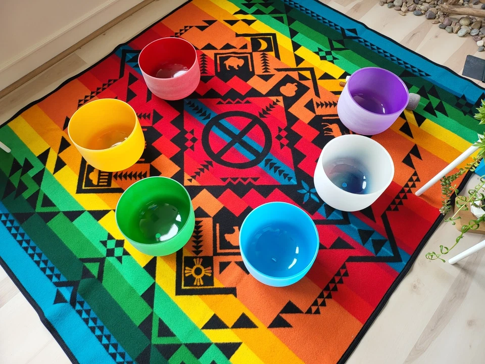 Blessed Quartz Crystal Singing Bowl - Throat (5th) Chakra - 10 inch diameter - Image 4 of 4