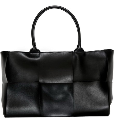 Große schwarze Lederhandtasche - Bild 1 von 6