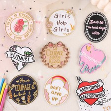 10PCS Iron On Embroidered Patches Girl Power Flower Sew on Patch for Backpacks