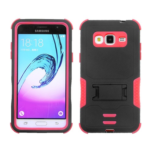 Armor Kickstand Shock Proof Case Cover For Straight Talk Samsung Galaxy Sky J3 - Picture 14 of 14