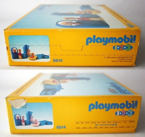 VINTAGE 1990 PLAYMOBIL 1 2 3 BATHROOM SET KIDS BATH 6614 NEW SEALED ! - Picture 3 of 5