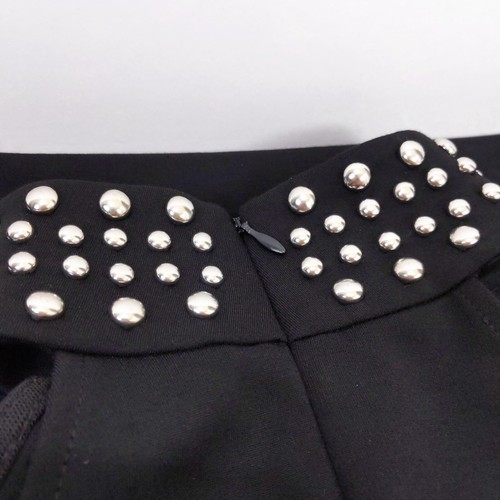 L'AGENCE Size XS Embellished Halter High Neck Sleeveless Fitted Tank Top Black - Picture 4 of 5