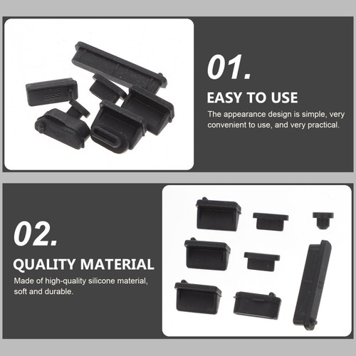 3 Sets Silicone Usb Port Cover Laptop Charger Port - 第 9/12 張圖片