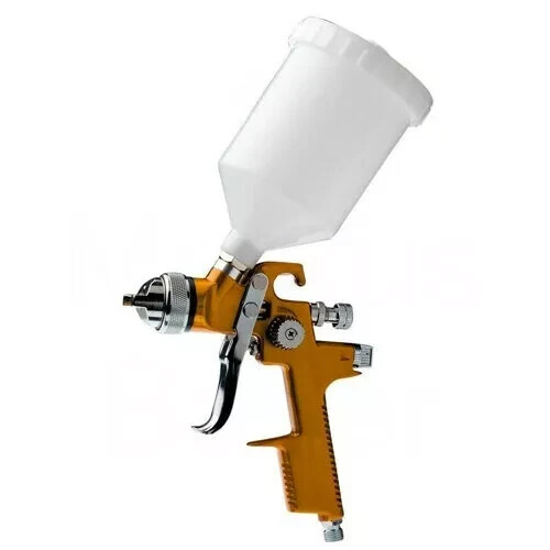 HVLP Car Paint Tool Air Spray gun 600ml Paint BB2 2mm Nozzle 1/4 inch Gold - Picture 2 of 3