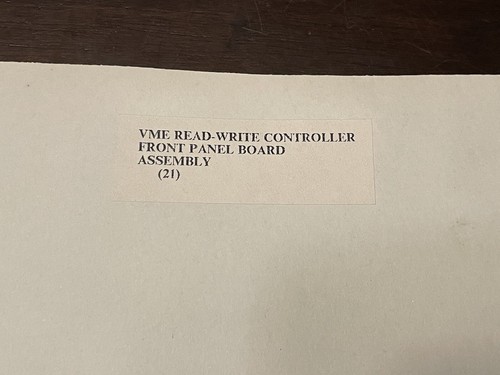 1988 IBM RESEARCH VME FRONT PANEL ORIGINAL BLUEPRINT EXPLORATORY STORAGE DEVICES - Picture 4 of 7