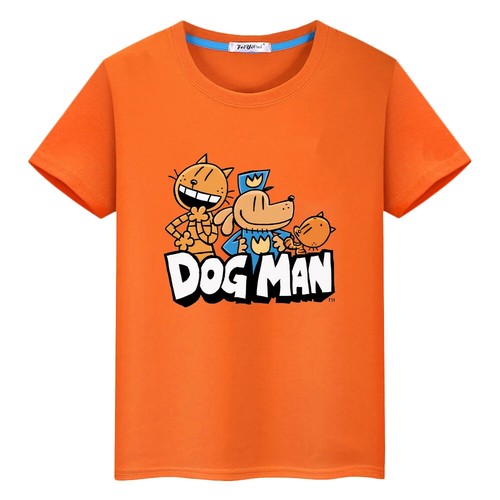 Dog Man Print t shirt Short Tops Anime Tees pride tshirt y2k one piece kids - Picture 22 of 27