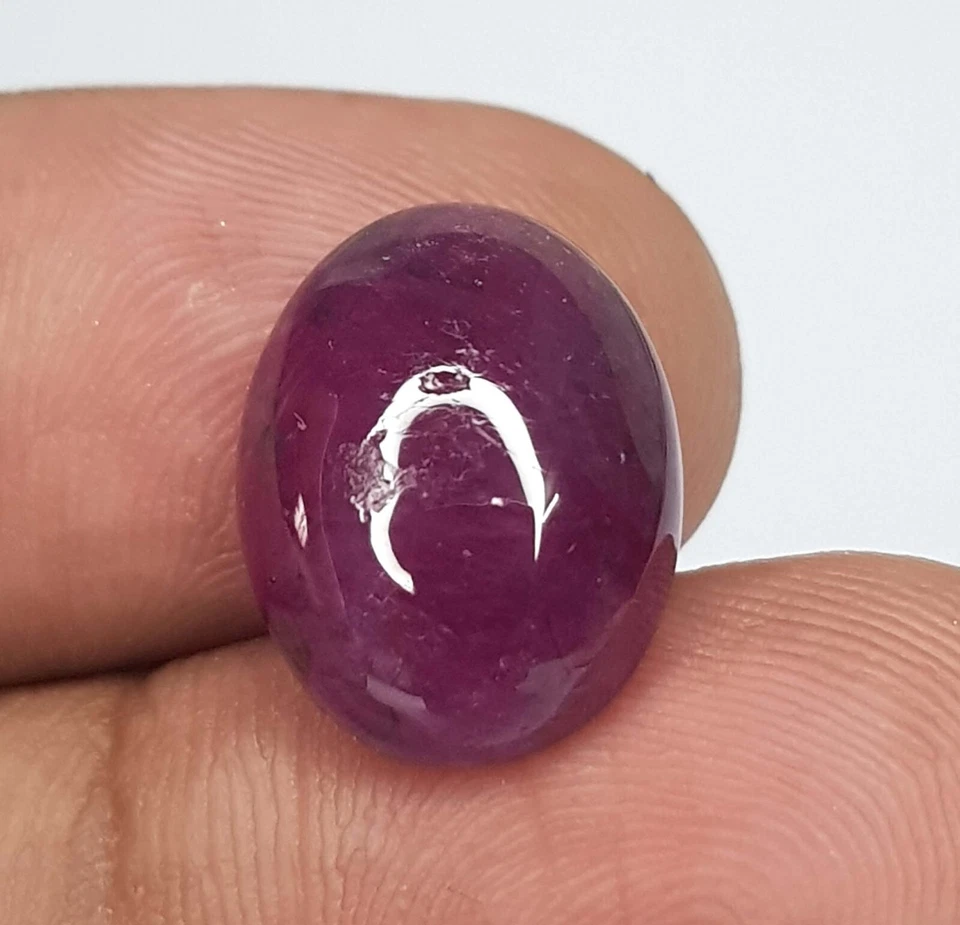 10.37 Ct Natural Mozambique Mines Oval Shape Smooth Pigeon Red Ruby Cabochon - Image 2 of 4