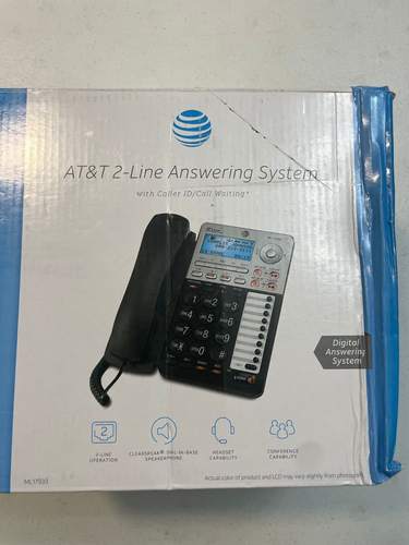AT&T 2 Line Telephone Phone Speakerphone Caller ID Digital Answering ML17939