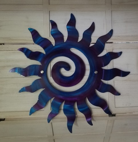 Sun metal Wall hanging Indoor Living Room Suns Patio Porch decor Garden 24" art - Picture 2 of 2