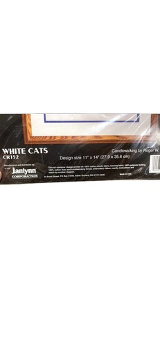 VTG NOS Monarch Horizons White Cats Candlewicking Kit Janlynn Sealed CR152 - Picture 3 of 7