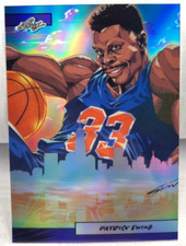 Patrick Ewing 2024 Leaf Metal Anime Nation Series 2 PURPLE Prismatic #'d 42/49