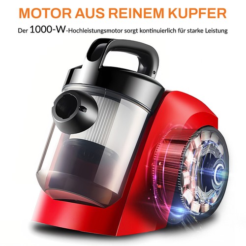 1000W Staubsauger Bodenstaubsauger HEPA Filter Zyklon Beutellos Saugklasse 17KPA - Bild 8 von 19