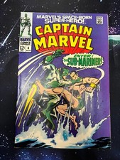 CAPTAIN MARVEL #4 1968 MAR-VELL NAMOR UNA CAROL DANVERS ROY THOMAS COMIC MJ