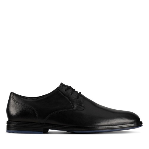 Clarks Mens Citi Stride Lace Black Leather Shoes | eBay