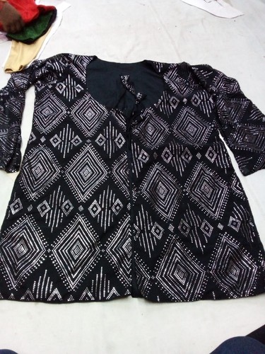 ASSUIT PRINT BLACK SILVER GHAWAZEE COAT REN ATS TRIBAL GYPSY BOHO PIRATE DELUXE 