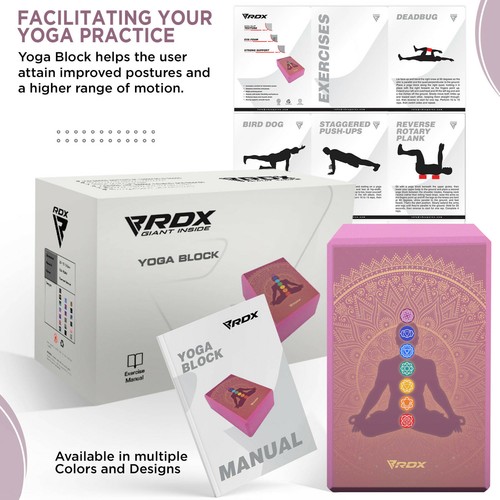 Yoga Block by RDX, Yoga Block Brick, Yoga Brick for Pilates - Picture 99 of 172