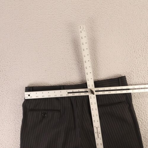 Jones New York Suit M Black Chalk Stripe 100% Wool Twill Jacket Pants 41R 34x27 - Picture 19 of 22