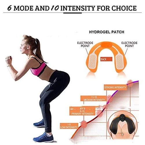 Electric Hip Trainer Butt Muscle Toner Stimulator ABS Fitness Buttock Lifting - Picture 5 of 5