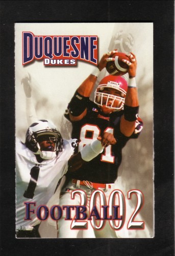 Duquesne Dukes 2002 Football Volleyball Pocket Schedule Prudential Realty MAAC - Picture 1 of 3