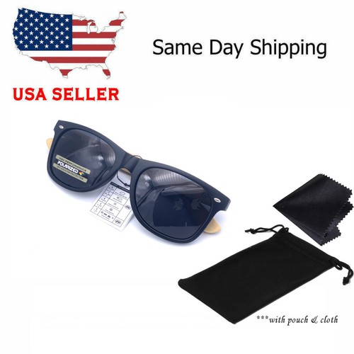 Gafas de sol polarizadas de bambú de madera para hombres y mujeres retro icónicas con montura de cuerno de madera - Imagen 20 de 26