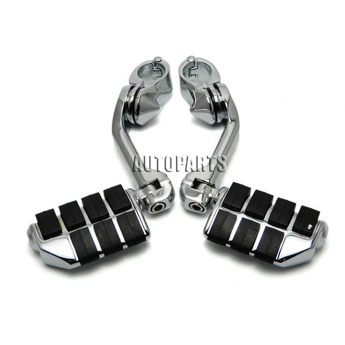 APS Highway Foot Pegs 1 1/4" Engine Guard Mounts Clamps For Harley Ultra Limited - Foto 8 di 14