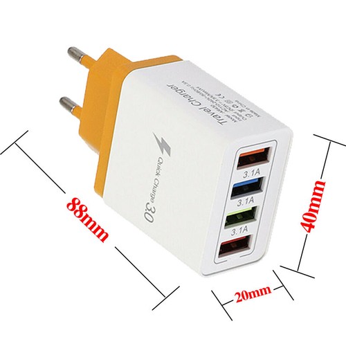 EU/US Plug USB Charger Quick Charge 3.0 For Phone Adapter Tablet Mobile Charger - Photo 2 sur 24