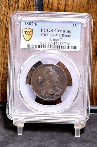 1807/6 große 7 große Cent - PCGS sehr schöne Details gereinigt (#59889-L) - Bild 1 von 12